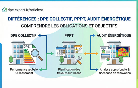 DPE Collectif, PPPT ou Audit Énergétique : Comprendre les différences pour être en conformité